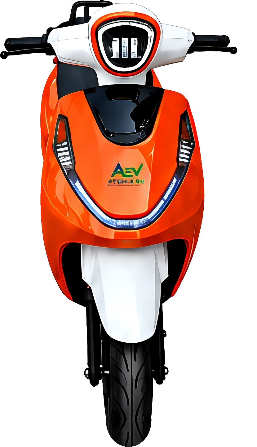 Atibha EV Charvi electric scooter in orange
