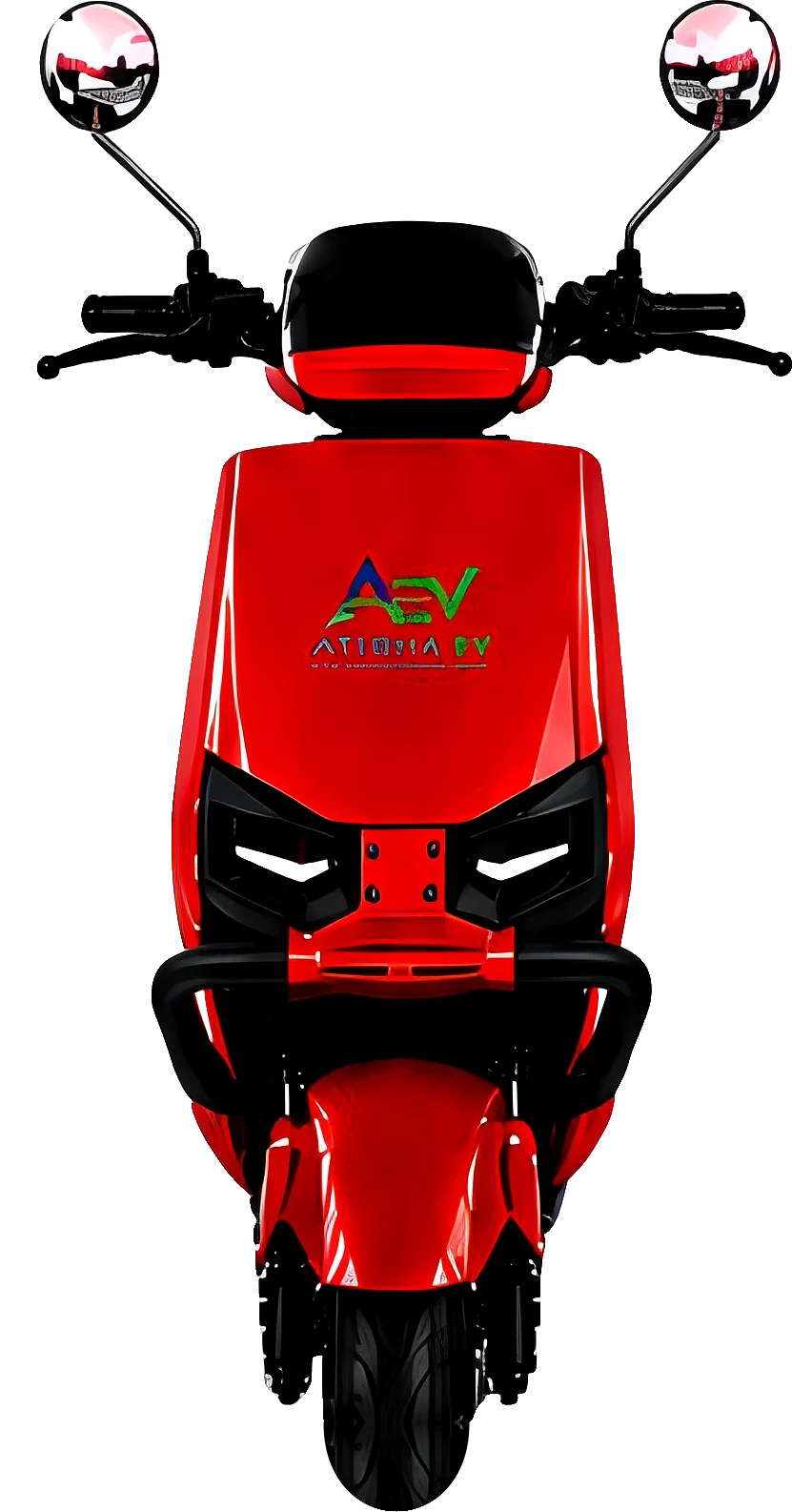 Atibha EV Maya electric scooter in red