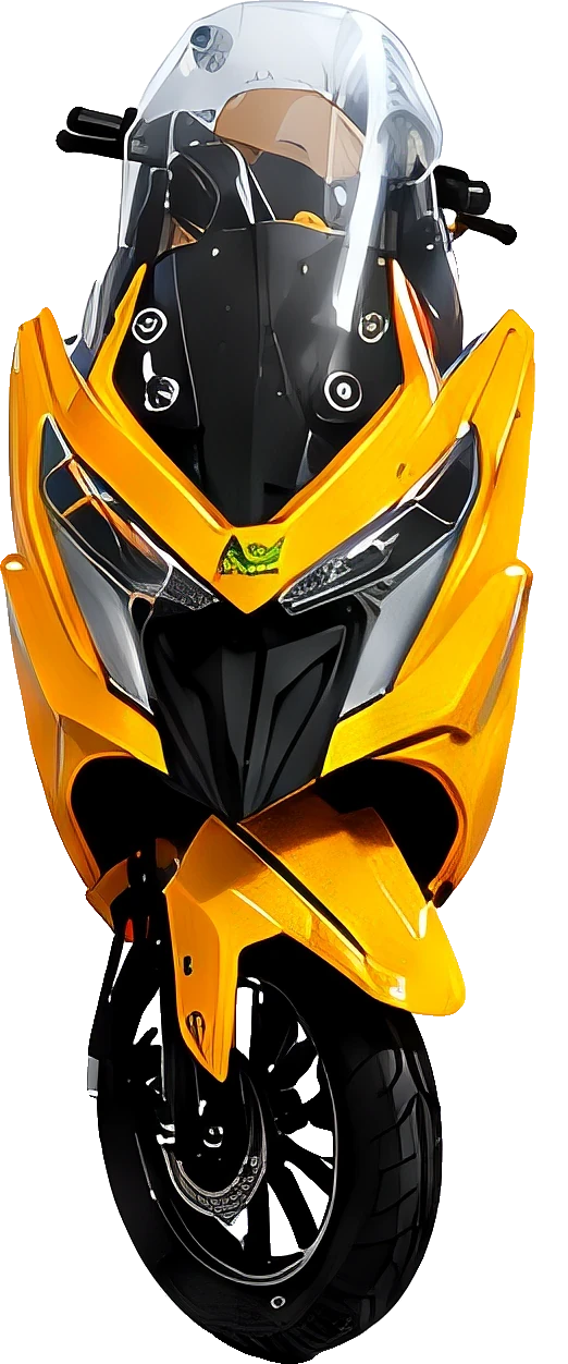 Atibha EV Phoenix electric scooter in yellow