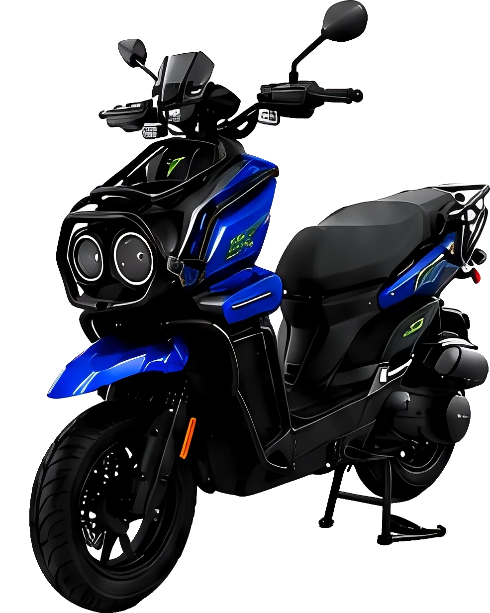 Atibha EV Royal electric scooter in blue and black